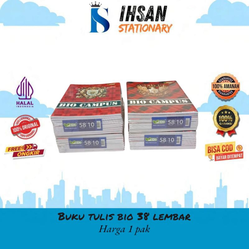 [Whispers] Buku Tulis quarto/Campus kecil bio 58 Lembar