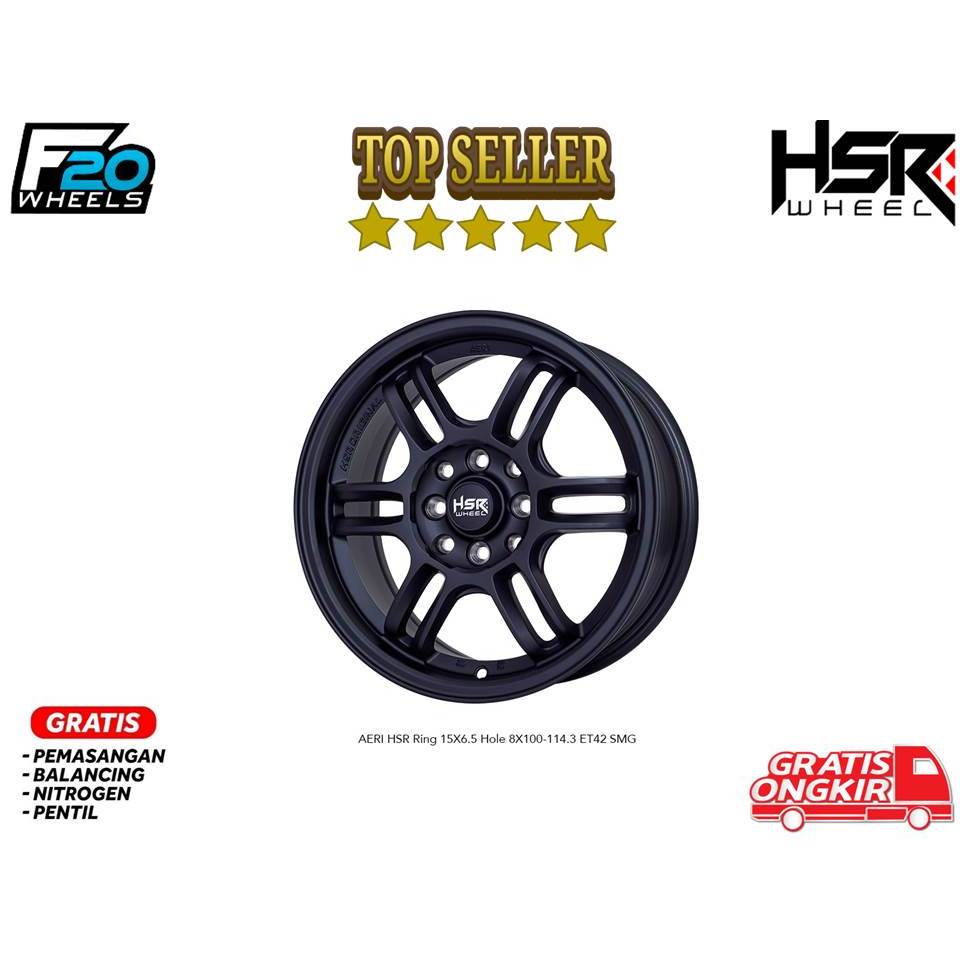 VELG MOBIL AGYA DAN AYLA TERBARU MEREK HSR WHEEL AERI RING 15