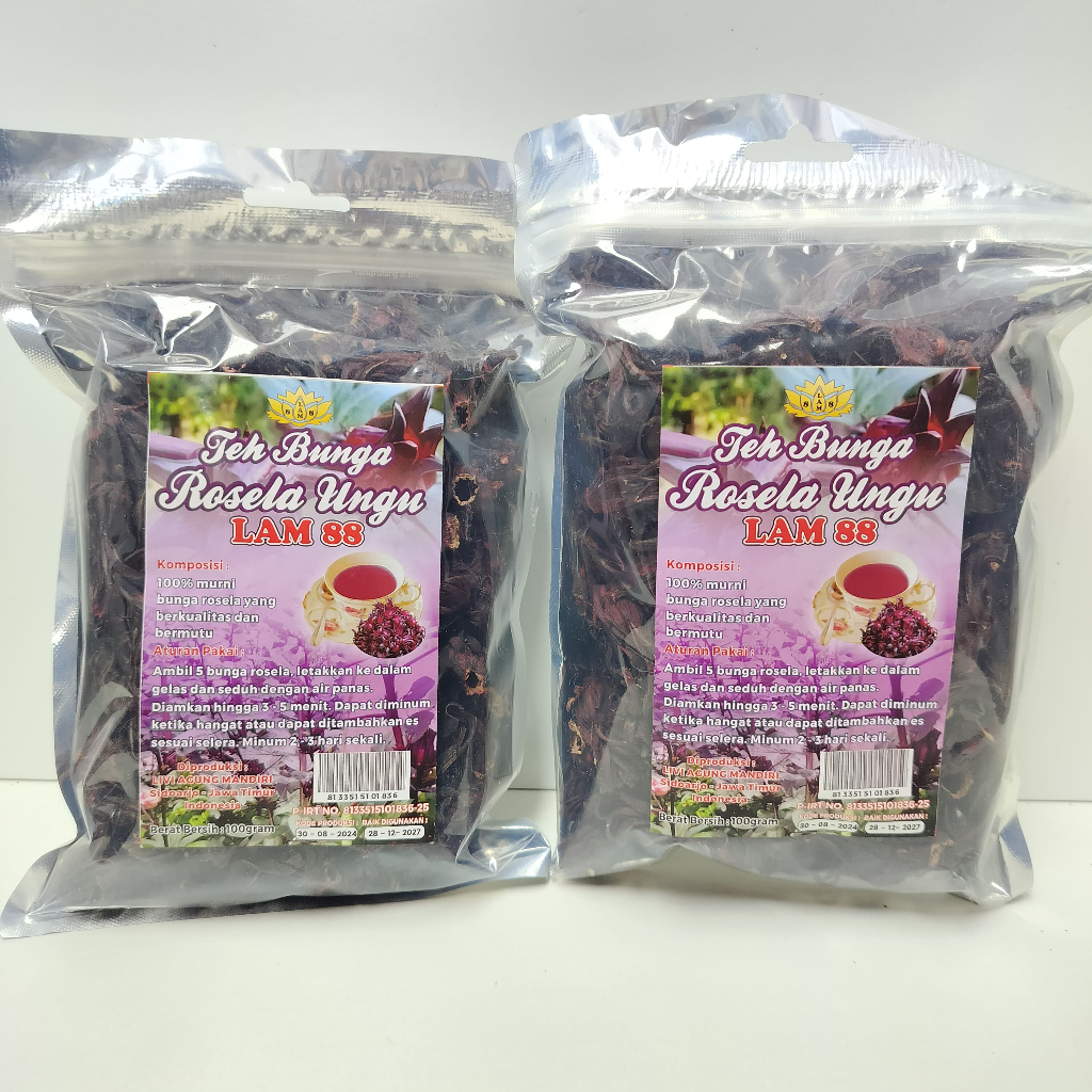 

Rosella Ungu Kemasan 100 gram - Teh Diet Alami