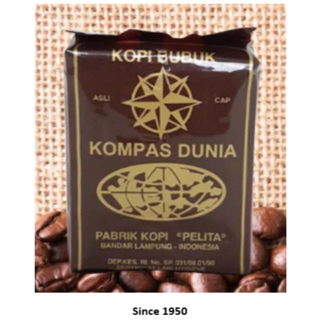 

Kopi Bubuk Robusta Lampung Cap Kompas Dunia 230 gram