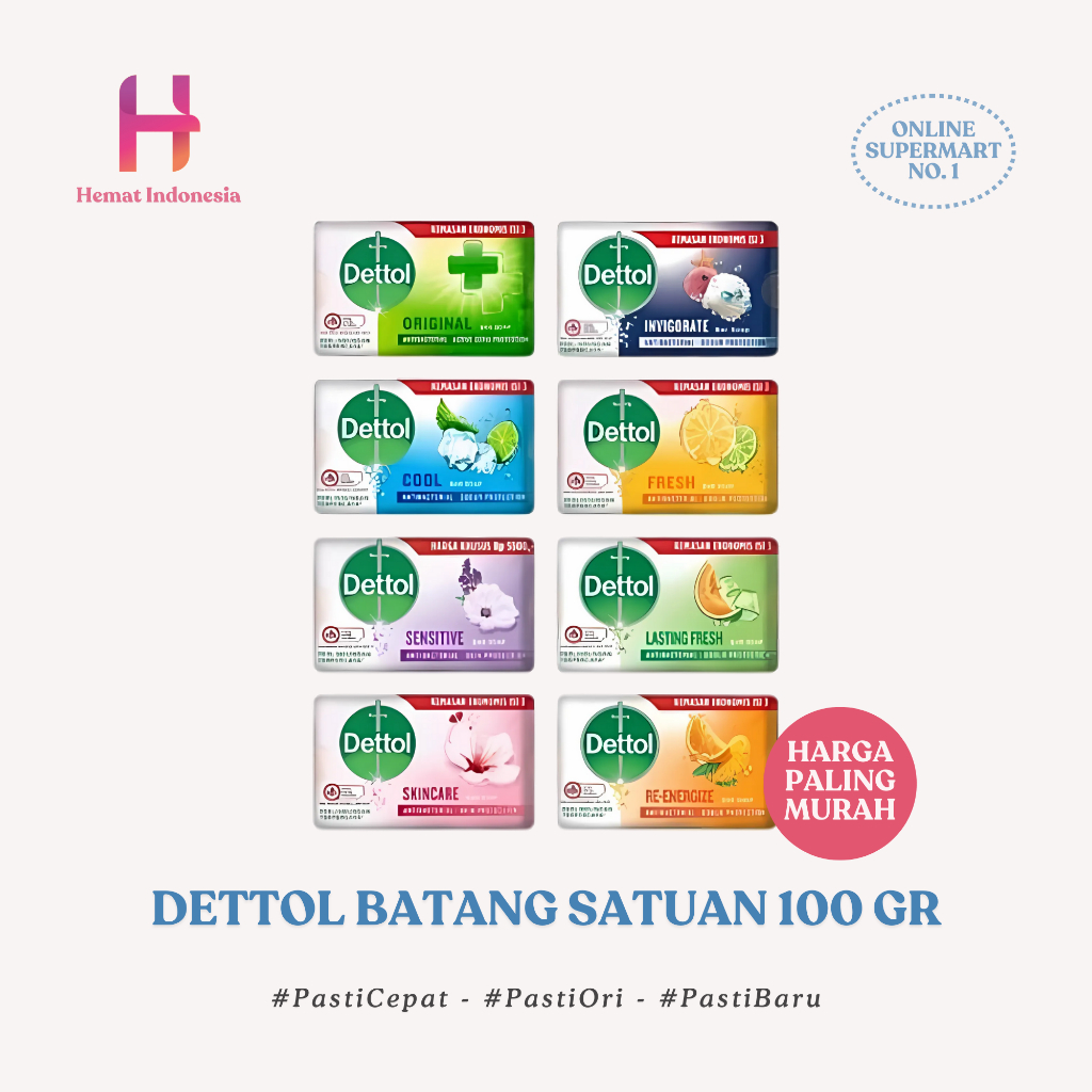 DETTOL SABUN BATANG 100 GR DETTOL SOAP BAR SABUN MANDI DETTOL 100GR