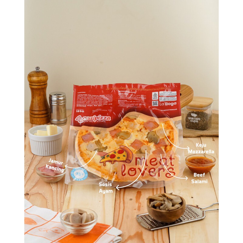 

Personal Pizza Frozen Cissipizza - Meat Lovers - Diameter 19,5 cm (Makanan Instan Siap Saji)