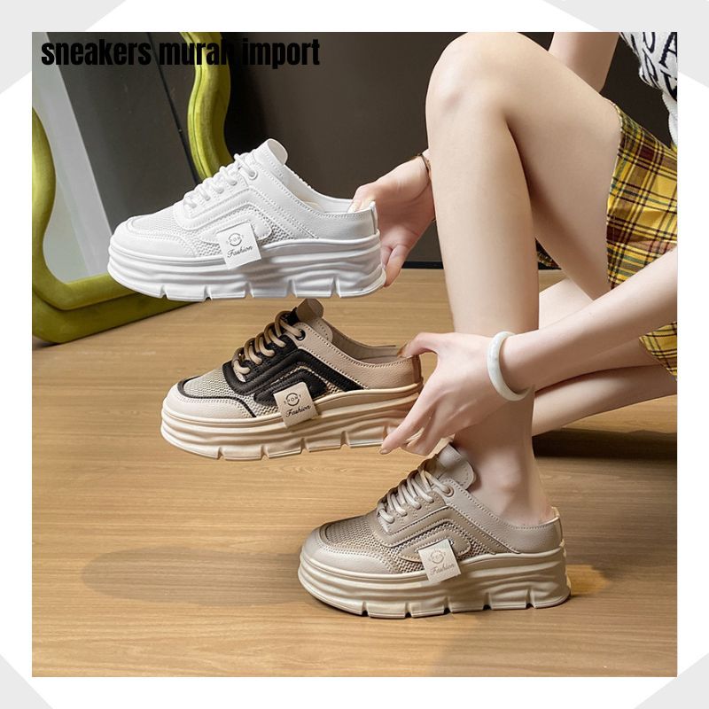 SMI 2573 Sneakers Tali Selop Fashion Wanita Sneakers High Top