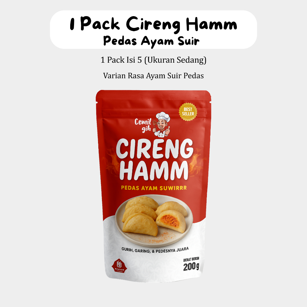 

1 Pack Cireng Pedas isi Ayam Suwir | Cemil Gihh