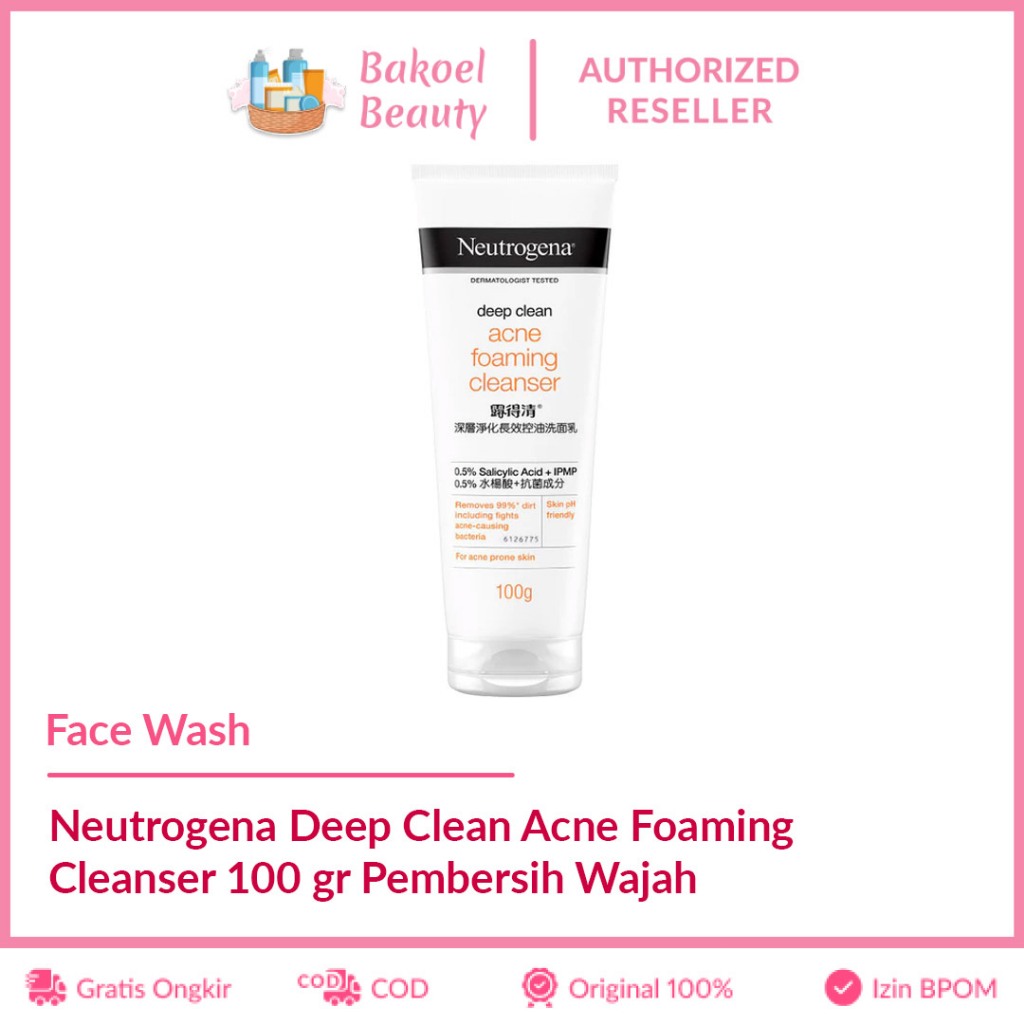 Neutrogena Deep Clean Acne Foaming Cleanser 100gr Pembersih Wajah