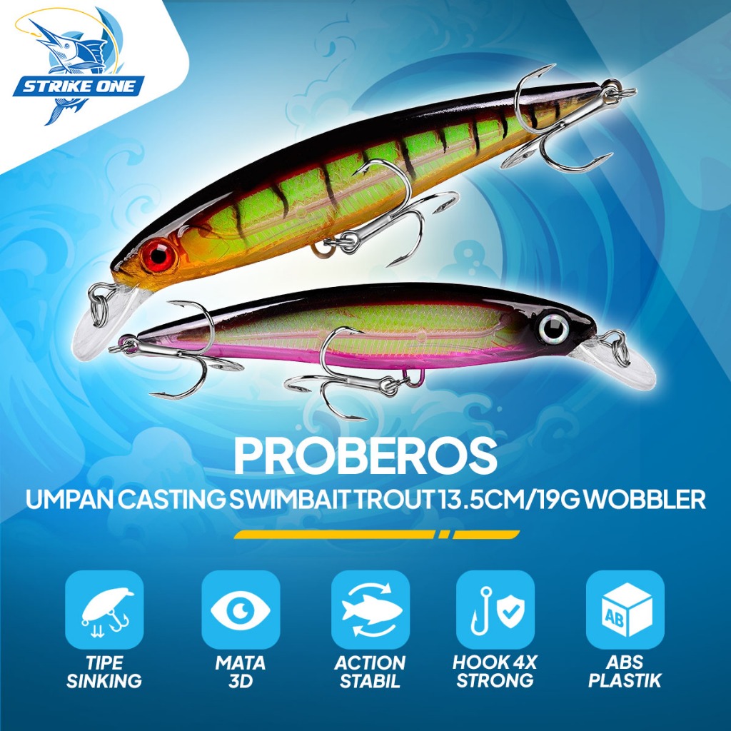 PROBEROS Lure Minnow Floating Umpan Casting - DW1199