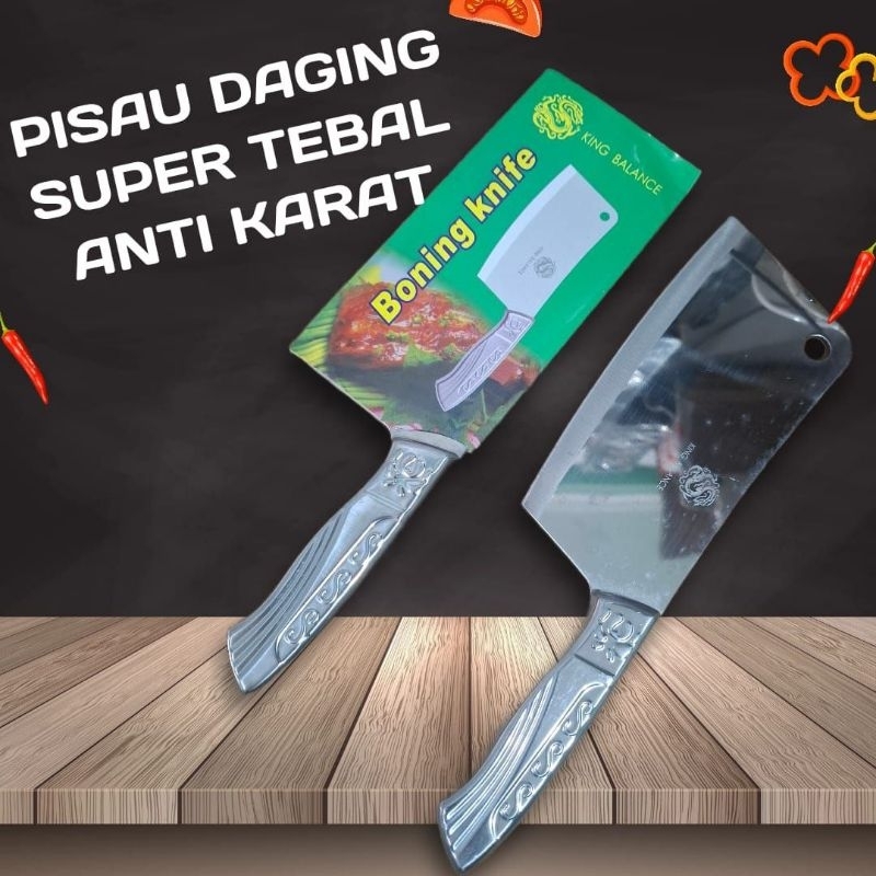 PISAU DAGING SUPER TAJAM STAINLESS STEEL  / PISAU POTONG