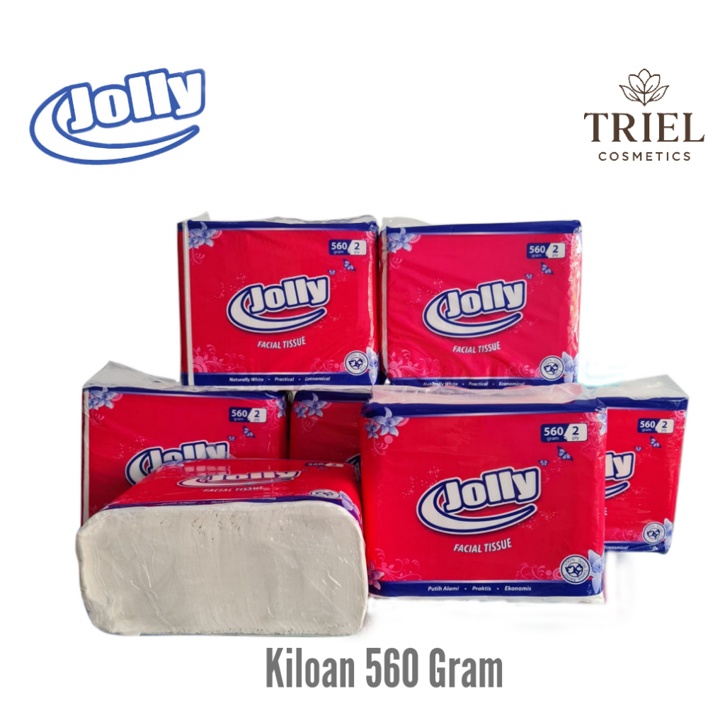 Jolly Tissue Jolly 560 Gram - 560gram Facial Tissue