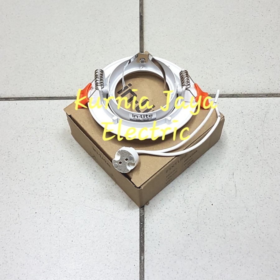 Kap Rumah Fitting Lampu INLITE MR16 INFX036 Bodi Putih Tanam Plafon