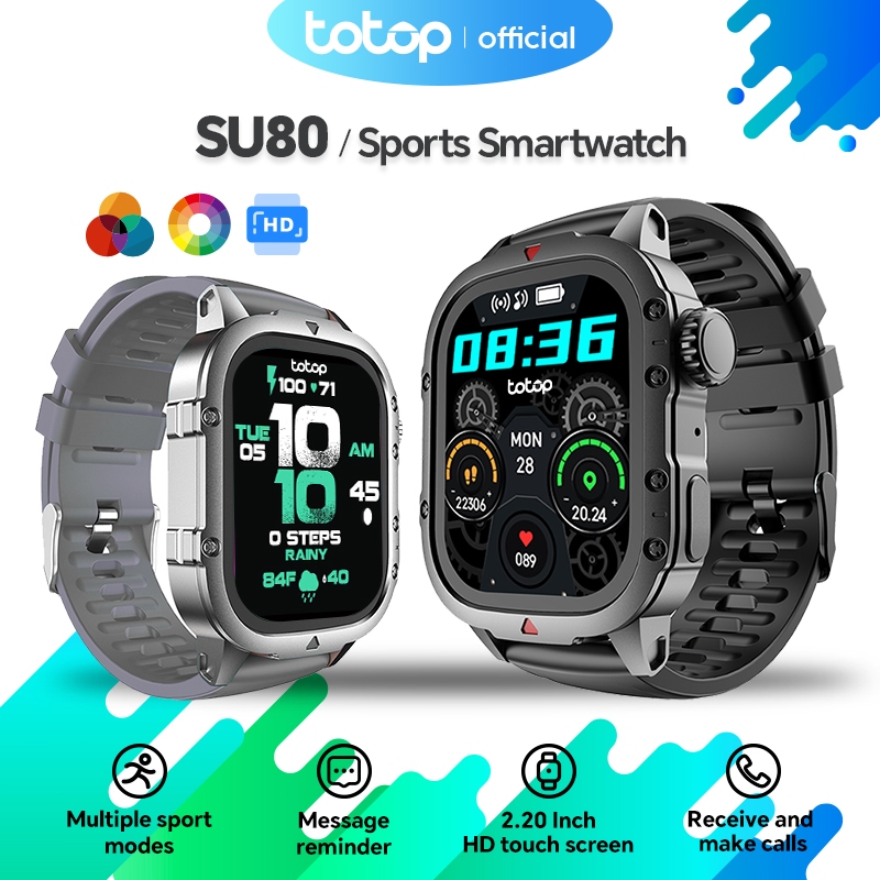 Totop SmartWatch SU80 Sports Bluetooth Smartband 2.20 inch HD Screen Full Touch Bluetooth Call Tanga
