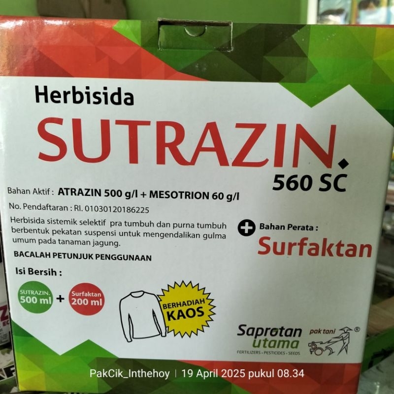 HERBISIDA SUTRAZIN 560 SC 500 ML