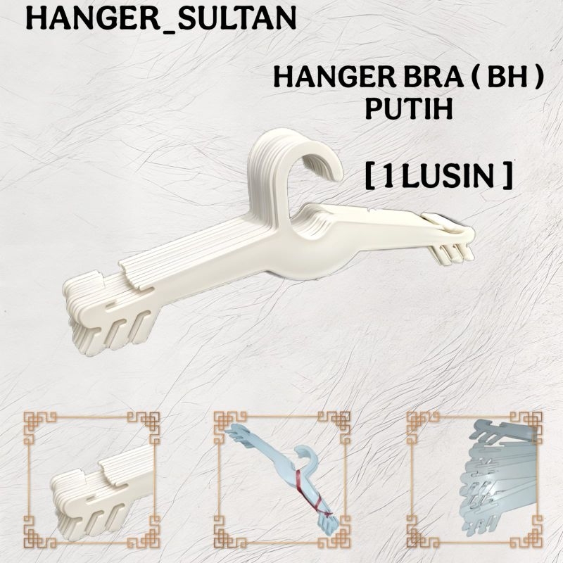 HANGER BRA/HANGER BH PUTIH/GANTUNGAN BRA( 1 LUSIN)