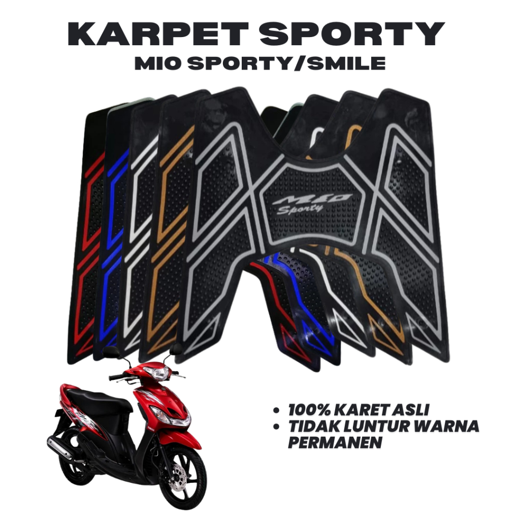 karpet motor mio sporty / pijakan kaki motor yamaha mio old