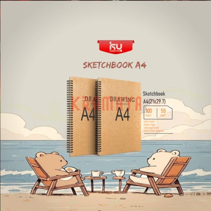 

SKETCHBOOK / isi 100 halaman/ BUKU SKETSA / BUKU GAMBAR A4 / SKETCH BOOK / 100 SHEET / COVER VINTAGE