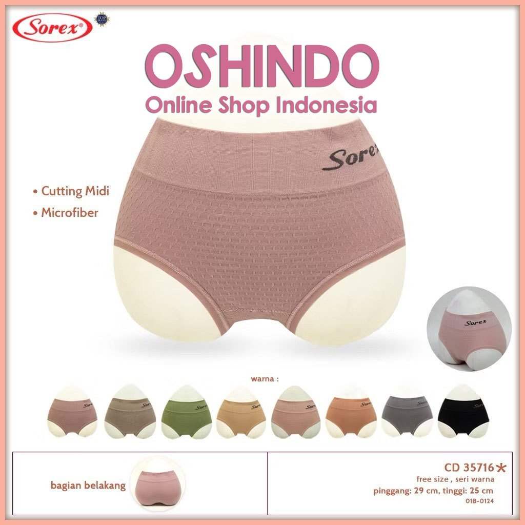 CD Sorex 35716 Celana Dalam Wanita Seamless Rajut Lembut Original Termurah