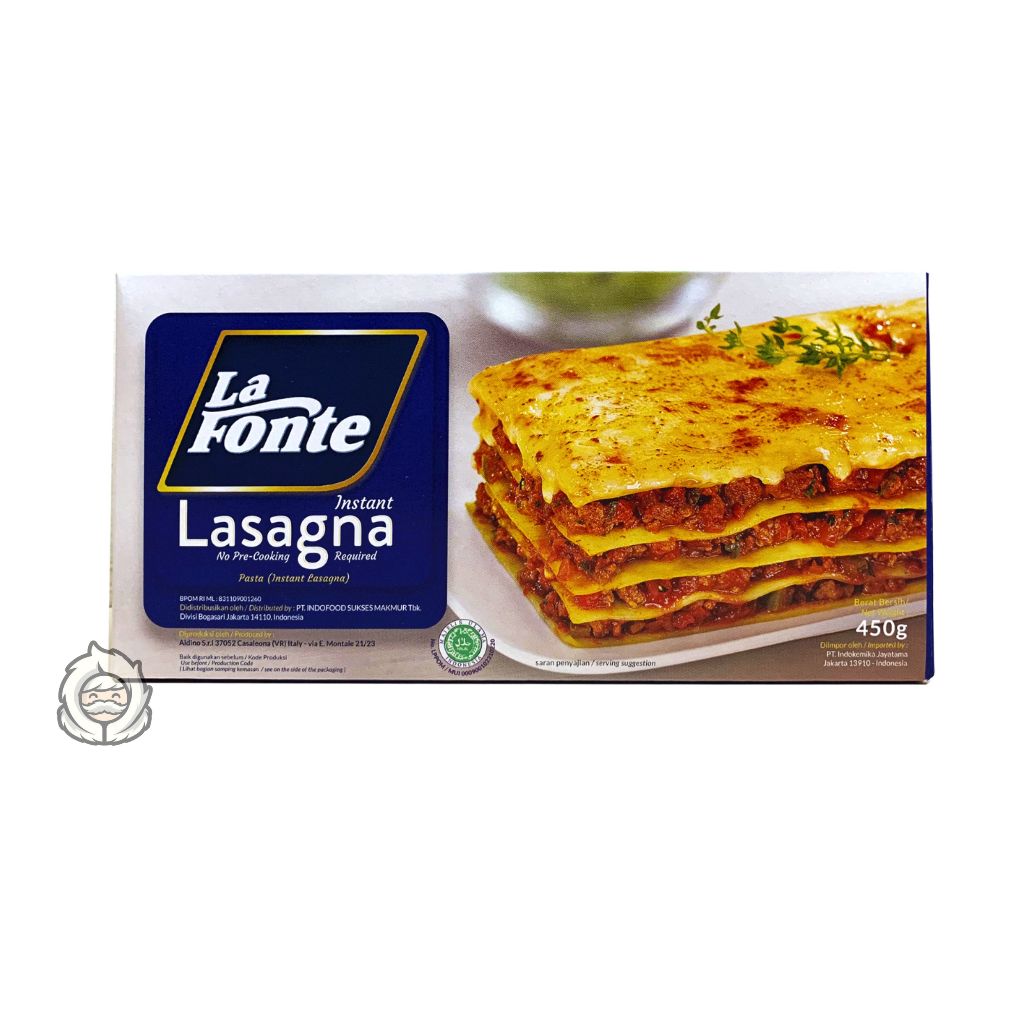 

La Fonte Lafonte Lasagna Instant 230gr 450gr Kulit Lasagnya