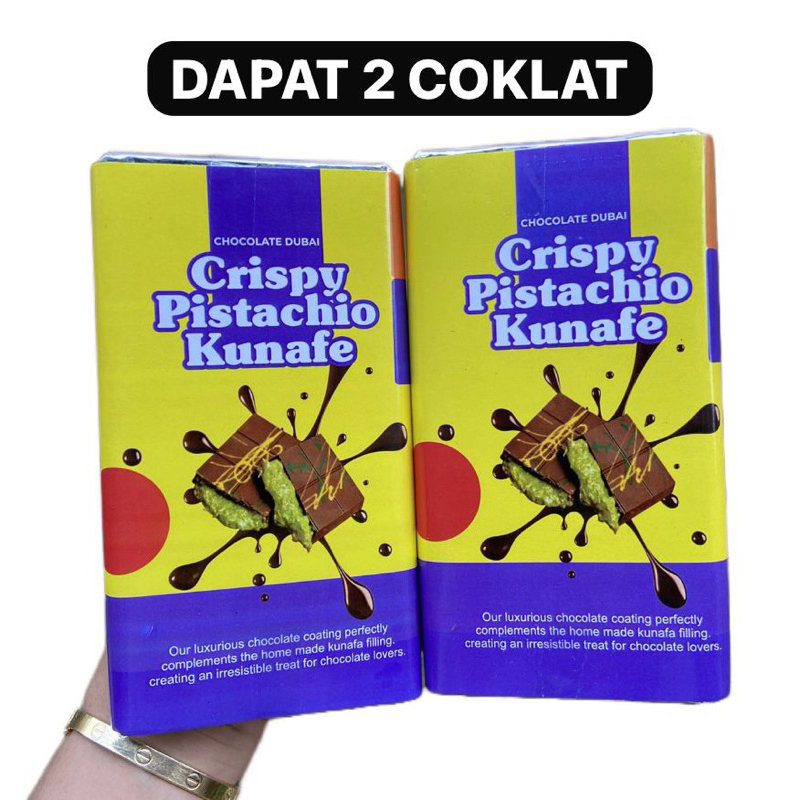 

DAPAT 2 COKLAT DUBAI MILKY PISTACHIO KUNAFE PREMIUM