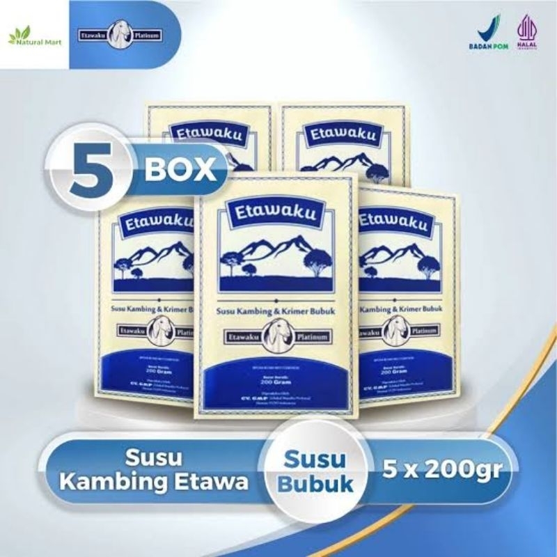 

Etawaku Platinum Paket 3 Box Susu Kambing Etawa Premium Mengobati Masalah Pernafasan Ori 200 Gram