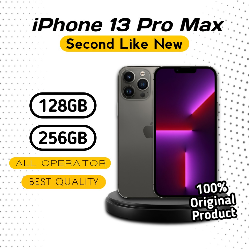 IP 13 PRO MAX 256128GB SECOND MULUSFULLSET