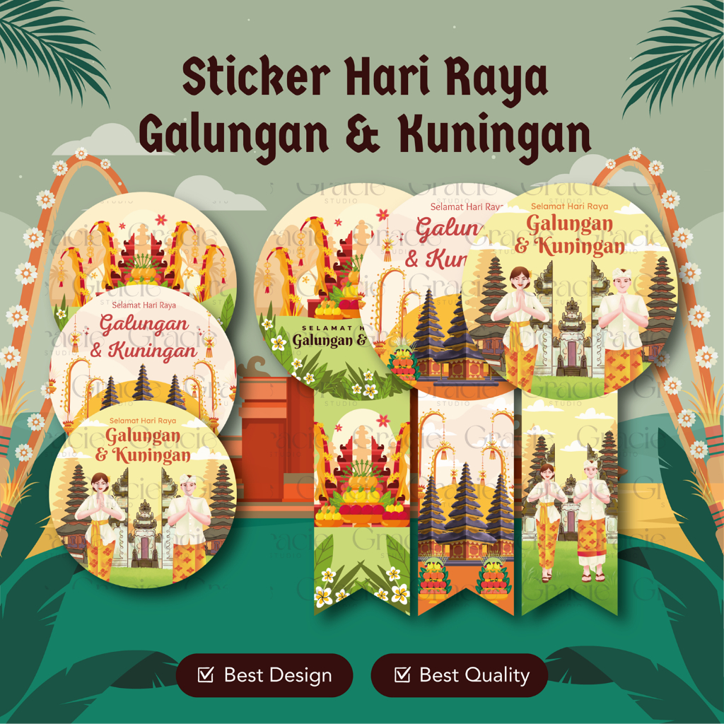 

Stiker galungan kuningan sticker Toples Kue galungan kuningan Label toples kue ready