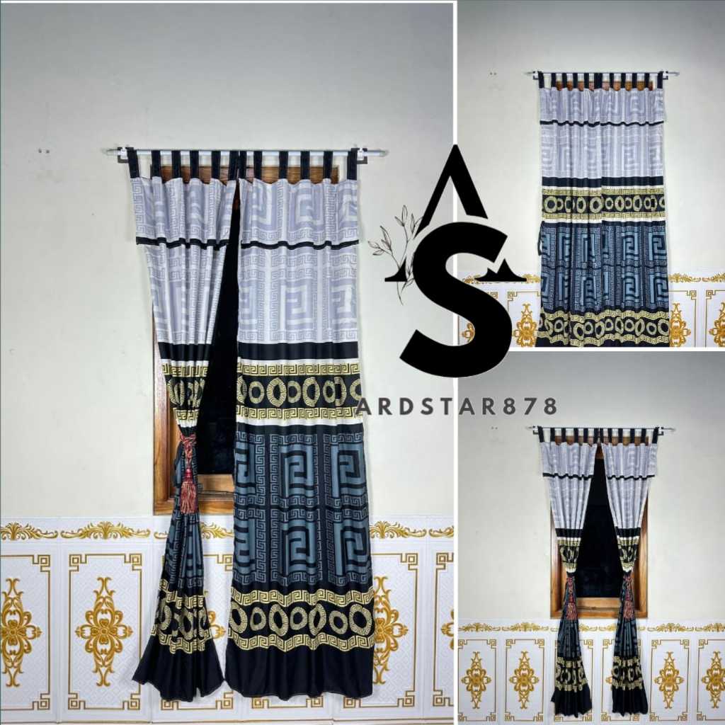 Gorden pintu dan jendela rumbai bahan katun hordeng motif bunga dan karakter / Gorden Pintu Murah