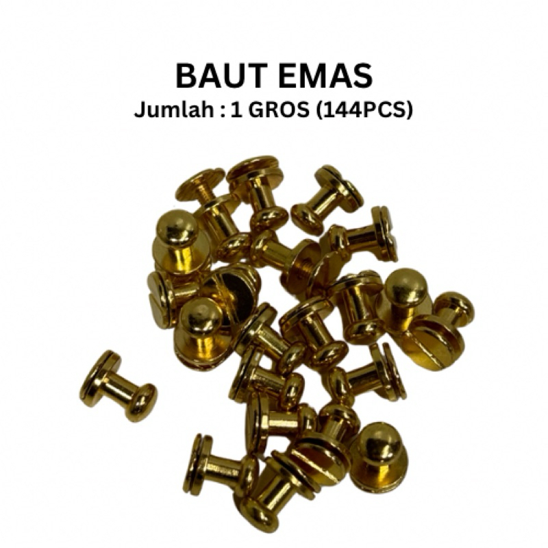 [144pcs] BAUT EMAS / BAUT PENTOL TAS GOLD