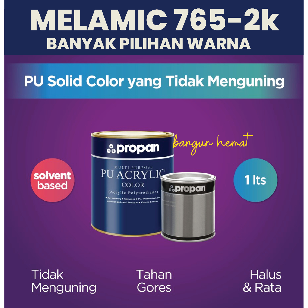 Cat Kayu Propan PU MP PUL-765 Clear 2K – Set 1 Liter (Base + Hardener)