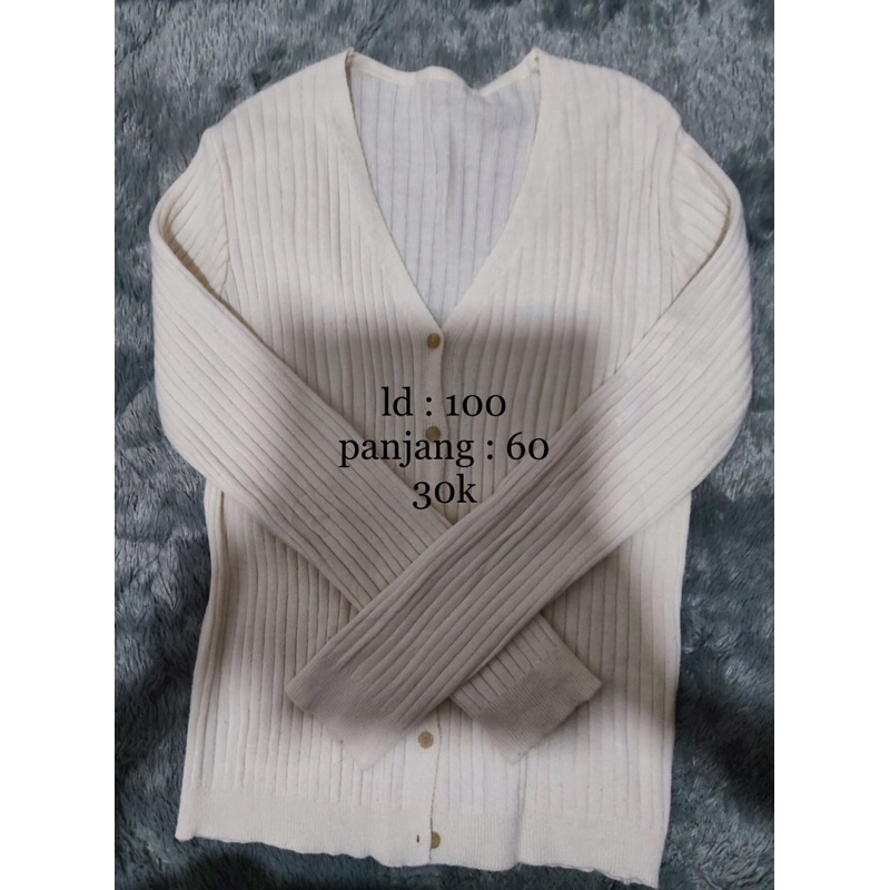 cardigan putih preloved