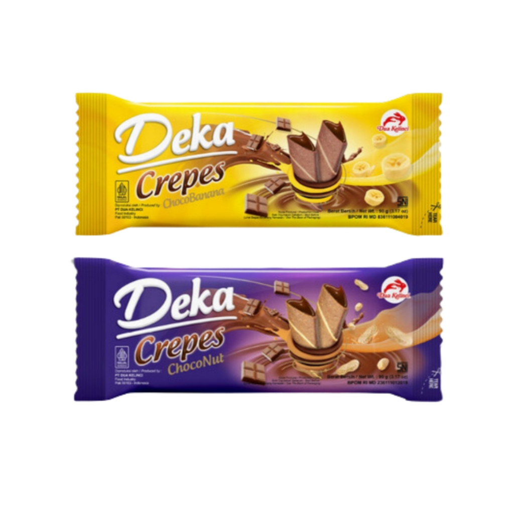 

pekanbaru / deka crepes biskuit wafer varian rasa choco banana / nut