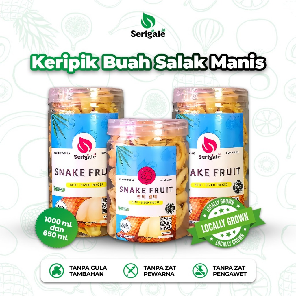

Serigale Keripik Buah Salak Manis, Keripik Buah Mix, Camilan Diet Sehat Premium