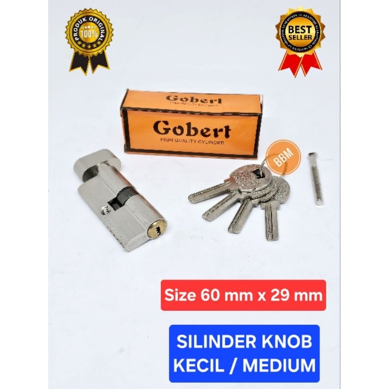 Silinder Kunci KNOB Kecil Medium Tanggung / Cylinder Kunci Pintu Knop Pintu Kuningan Anak Kunci