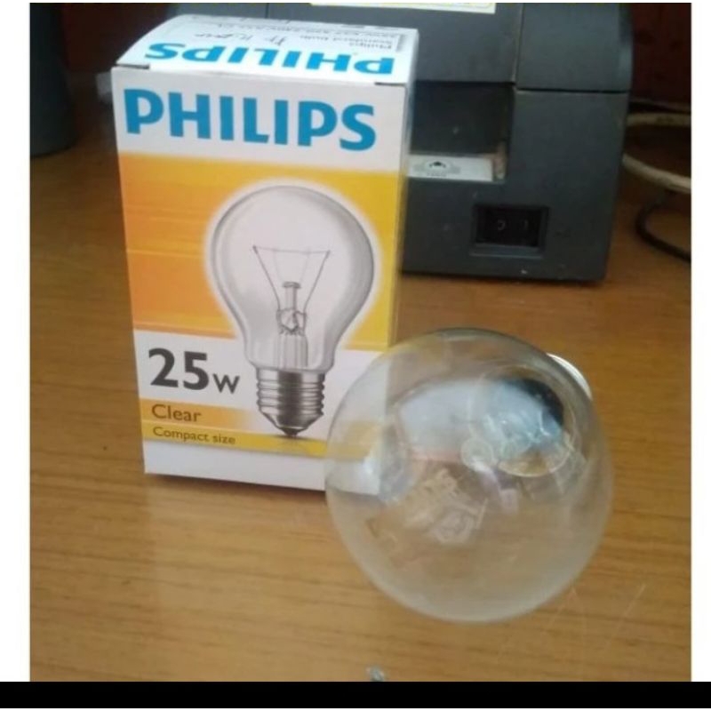 lampu pijar clear 25watt Philips