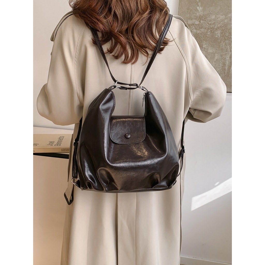 Tas Ransel Wanita Elegan Backpack Stylish Kulit Sintetis Premium, Tas Punggung Serbaguna