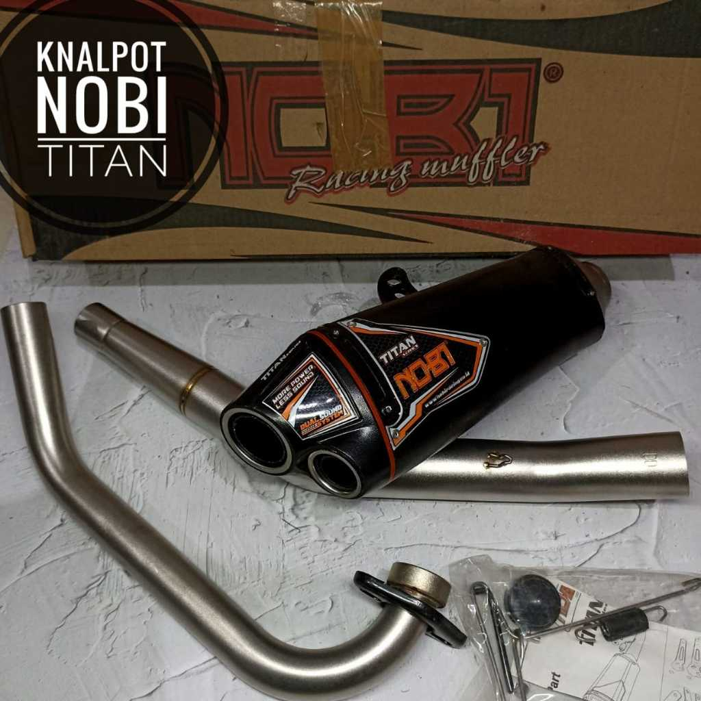 Knalpot Nobi Nob1 Titan 2 Lobang AllNew R15 Blade CB150R Mio R15 Lama  Satria150 SupraX110 Vixion R 