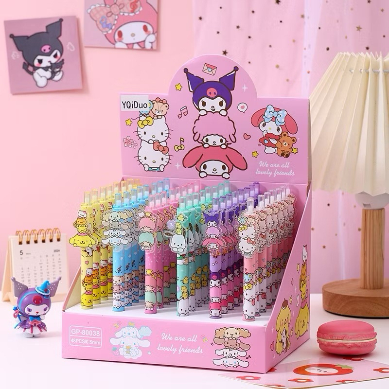 

Pulpen Anak Kuromi Cinnamoroll Cetek Pen Gel Karakter Lucu Kartun Akrilik