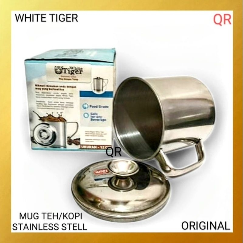 Mug Stainless Steel Tutup Kopi Teh Serbaguna 1 Liter - Aman Food Grade