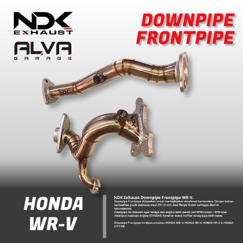 NDK Exhaust - Downpipe Frontpipe Honda WRV Racing merk NDK Knalpot Racing Mobil Honda WRV NDK Exhaus