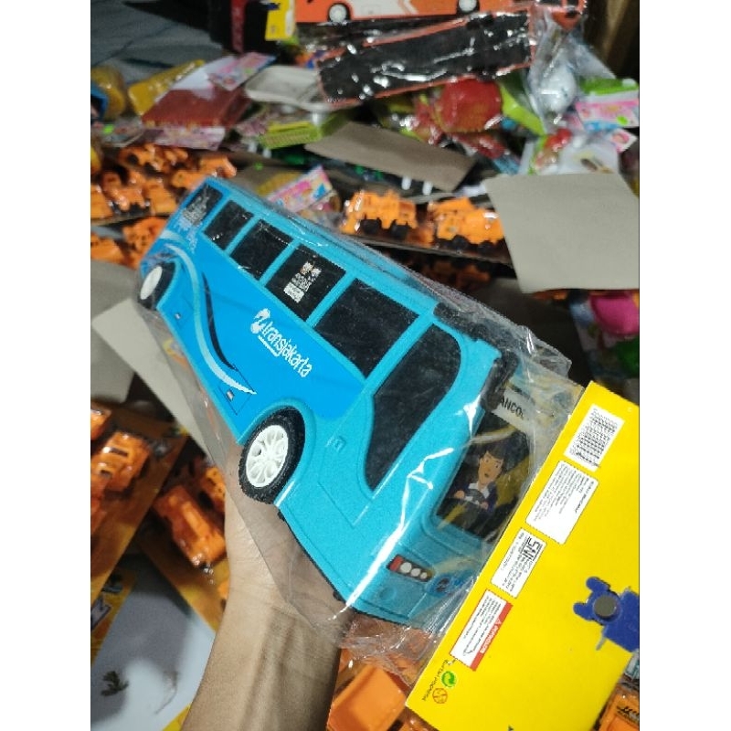 Mainan Miniatur Bus Transjakarta rkc / Miniatur Bis Transjakarta RKC  / Miniatur Jet Bus