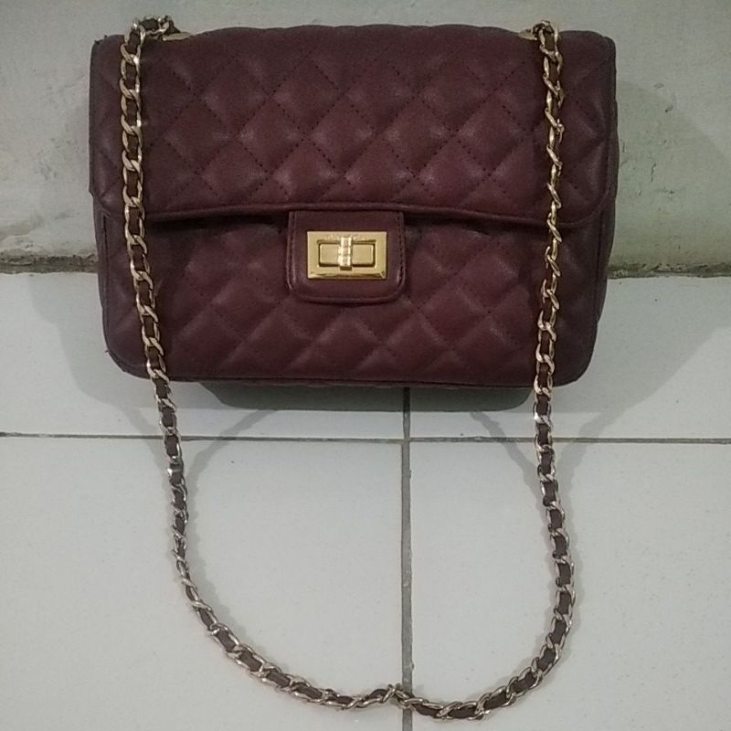 HEYLOCAL BOSTON BAG MAROON Tas Heylocal Maroon