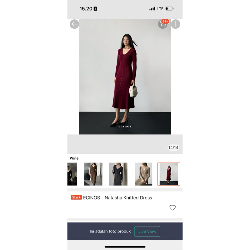 ecinos natasha knitted dress