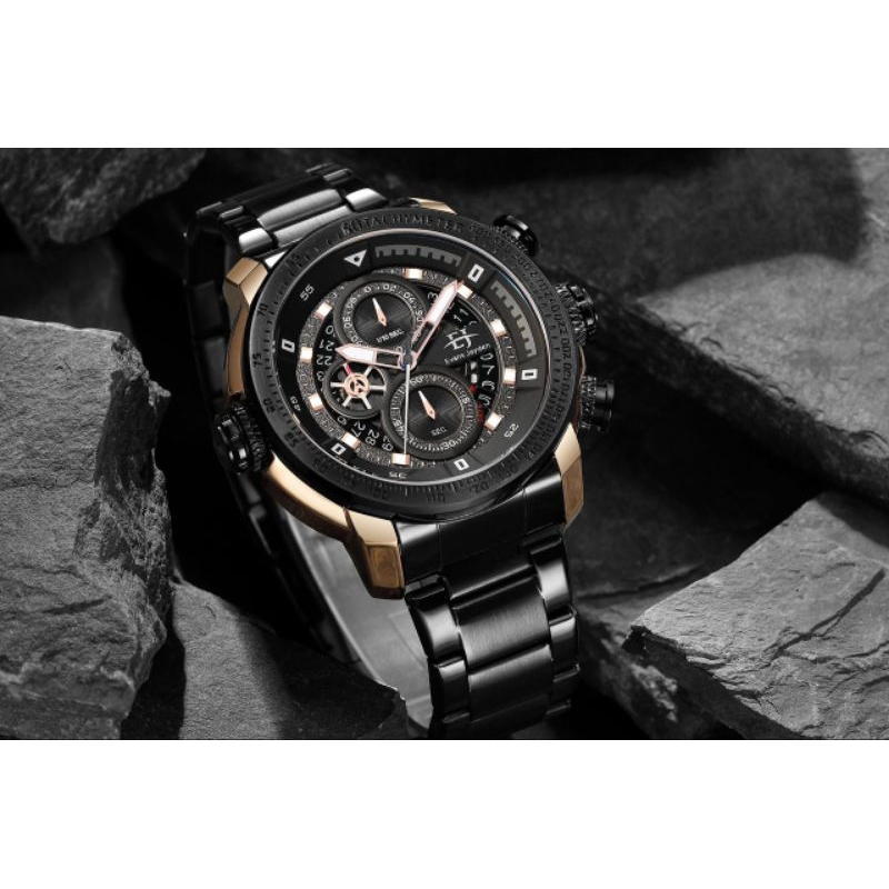 BUY 1 GET 1..JAM TANGAN PRIA EVANS JAYDEN ORIGINAL CHRONO AKTIF SEMUA 9466 RT