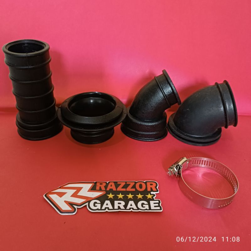 KARET FILTER PE DAN PWK 24-26-28-30 LURUS BENGKOK BONUS KLEM