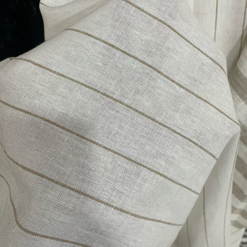 kain katun linen - kain katun linen motif salur impor - kain katun linen original - kain katun linen