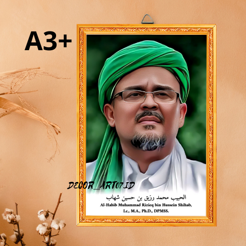 Al-Habib Muhammad Rizieq bin Hussein Shihab Foto Habib-Ulama/Hiasan Dinding Rumah/Wall Decor/Dekoras