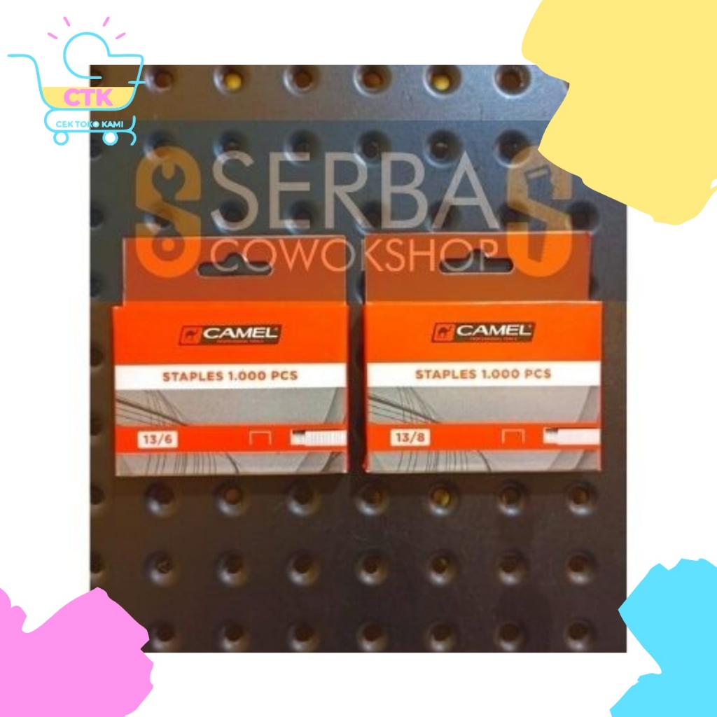 

Camel Isi Staples Gun Tacker Staples Tembak 13/8 8mm 1 pak 1000 pcs