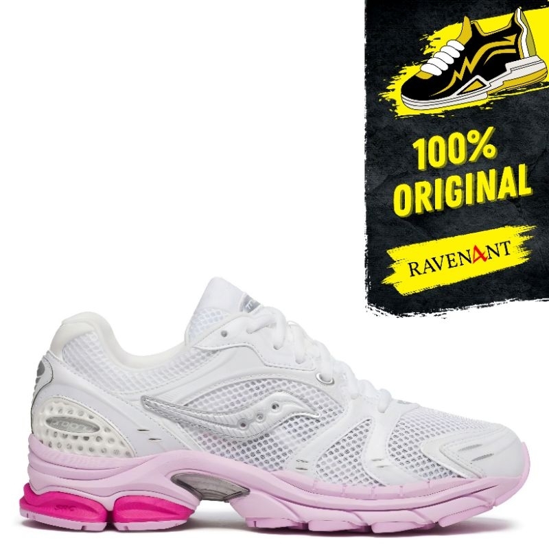 SAUCONY Progrid Triumph 4 White Pink ORIGINAL - Sepatu Sneakers Wanita