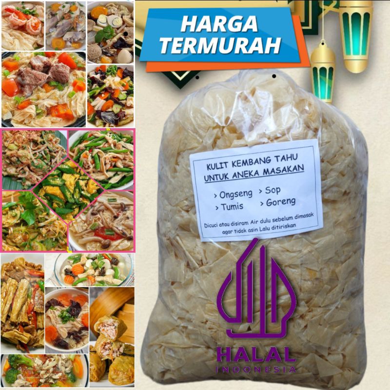 

Tahu Kering/Kembang Tahu Kiloan/ Kulit Kembang Tahu Kering/Kembang Tahu 500gram