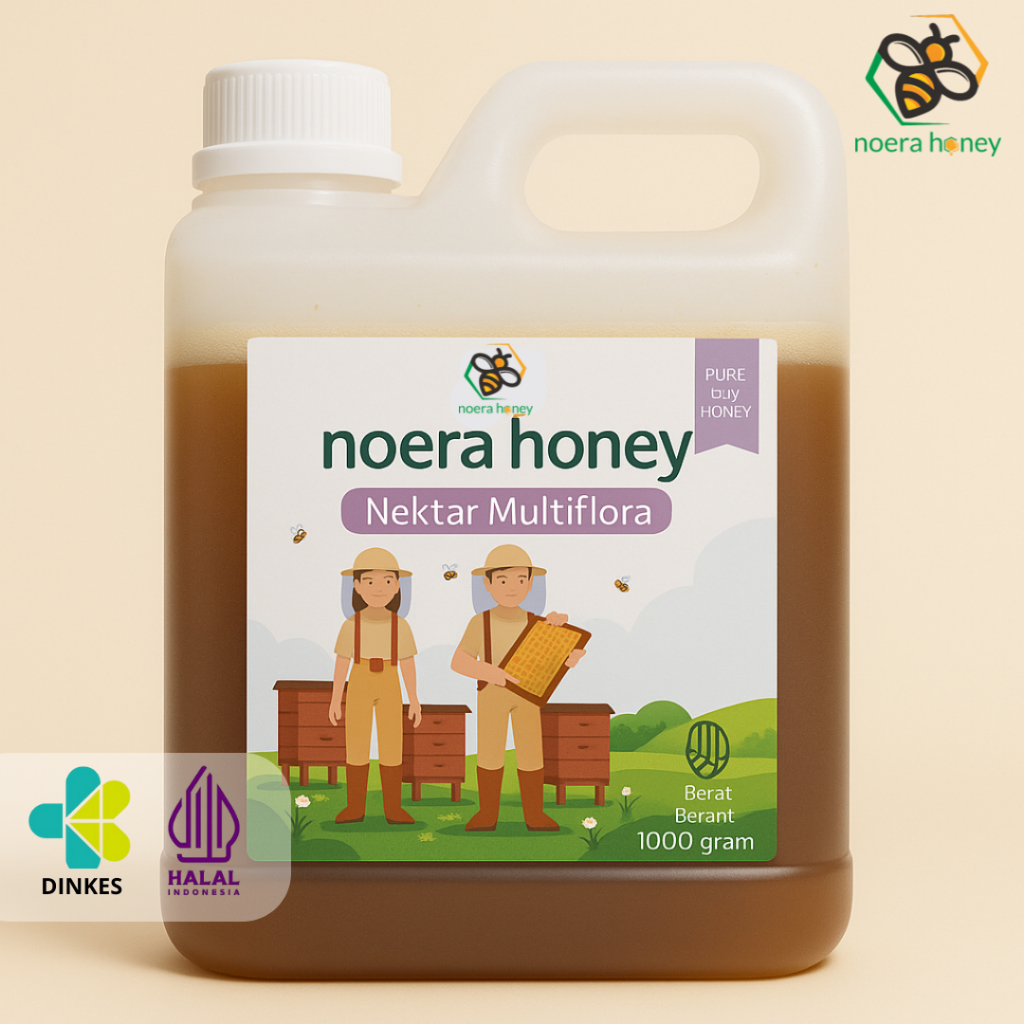 

Noera Honey - Madu Asli Murni 1Kg Nektar Multiflora Java 100% Alami Pure Natural Raw Honey