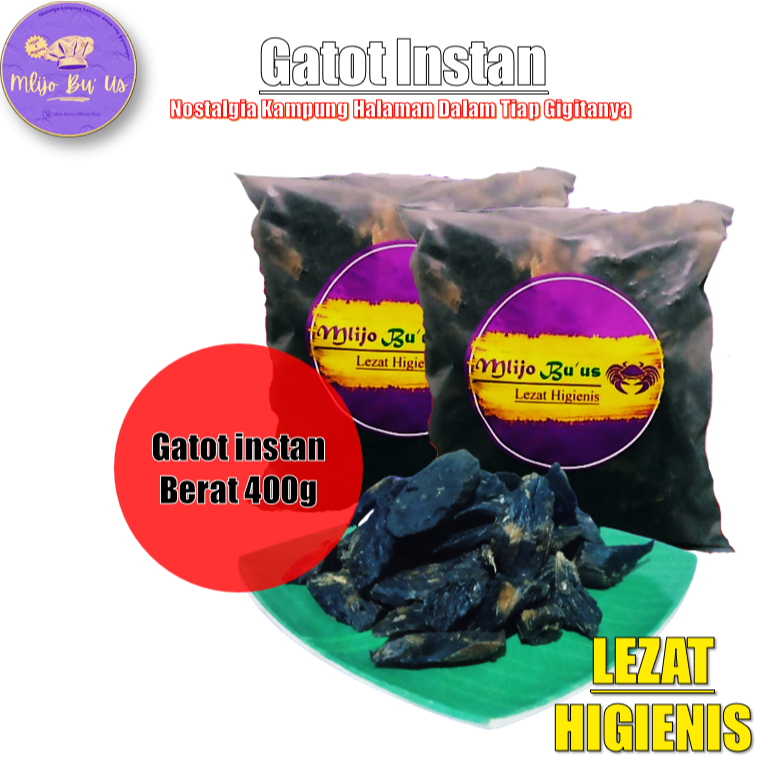 

Gatot Instan 400 gram tebuat dari Singkong Casava