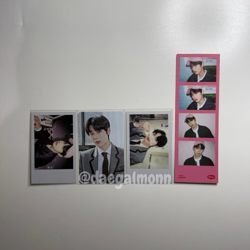 Photocard pc sunoo 4cut ggu ggu enhypen set polaroid